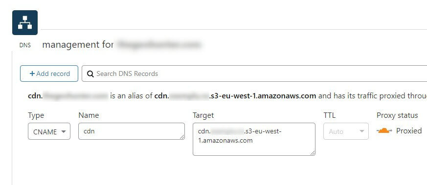 Cloudflare DNS management